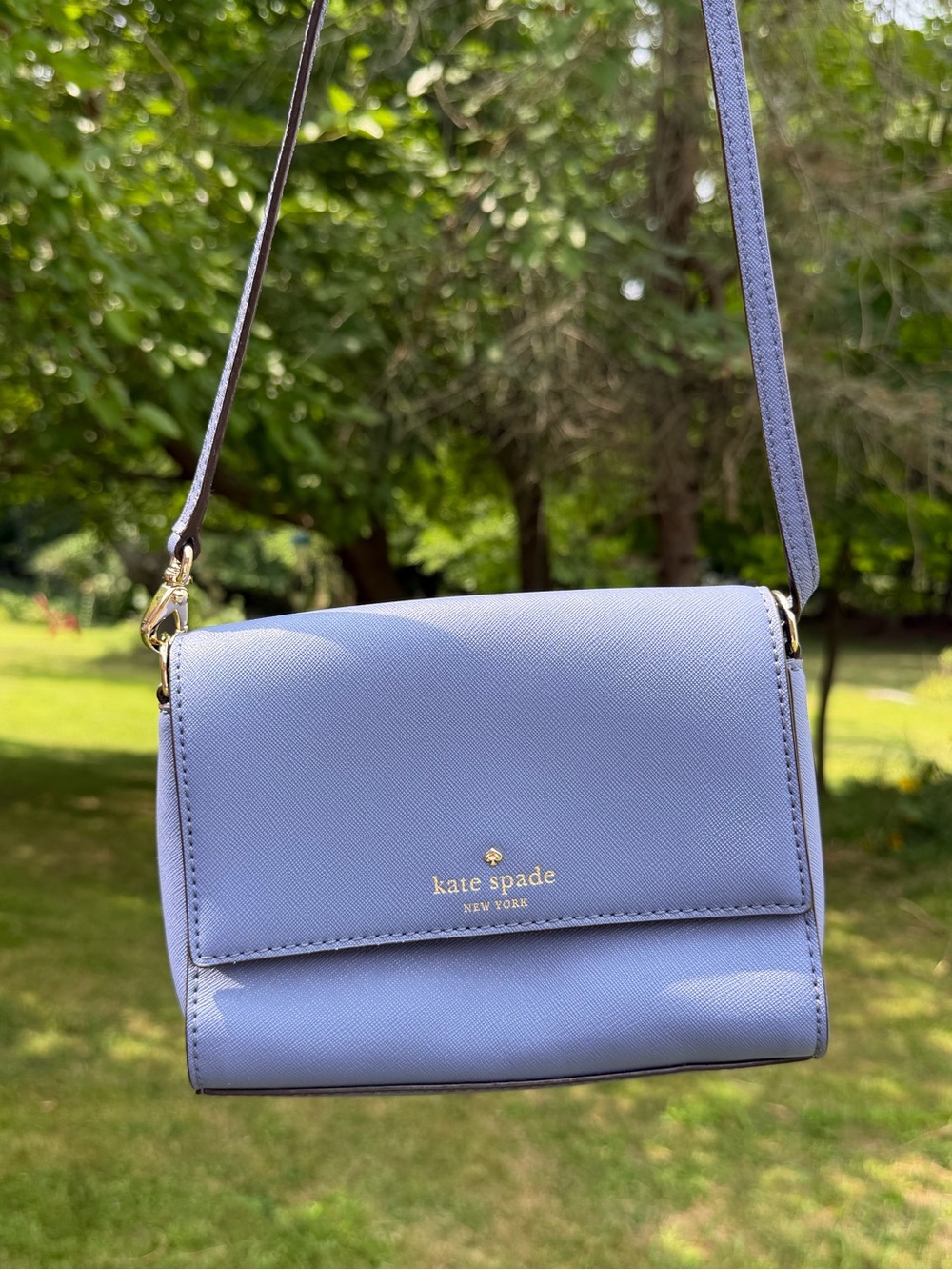 Kate Spade Cedar Street Magnolia Blue Saffiano Leather Crossbody Bag